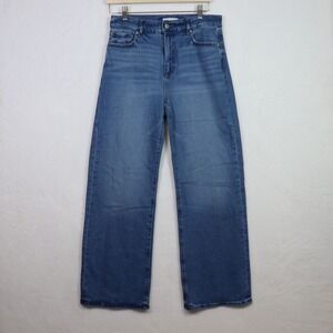 LOFT Blue High Rise The Wide Leg Petite Jeans 4P 27P
